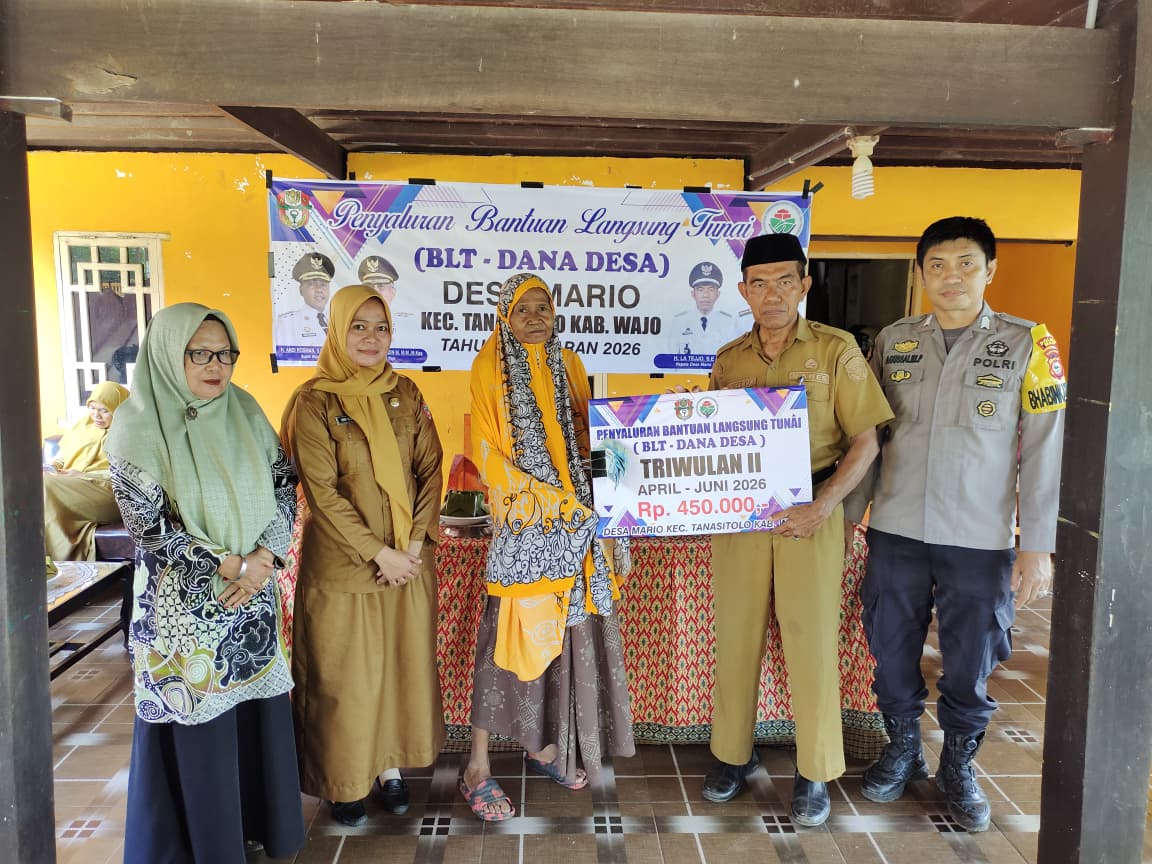 Pemerintah Desa Mario Salurkan BLT Triwulan II Periode April–Juni 2026